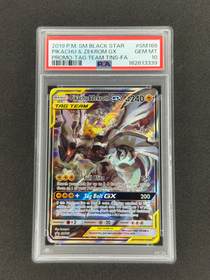 Pikachu & Zekrom GX #SM168 Pokemon Promo PSA 10