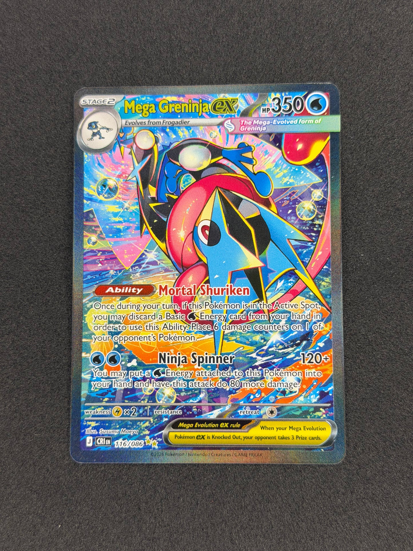 Mega Greninja ex #116 Pokemon Chaos Rising NM