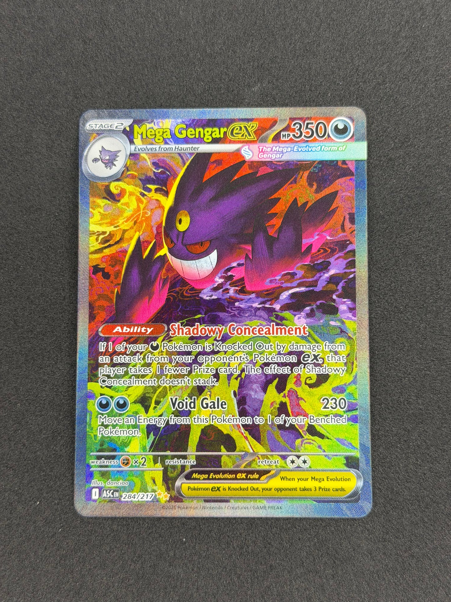 Mega Gengar ex #284 Pokemon Ascended Heroes NM