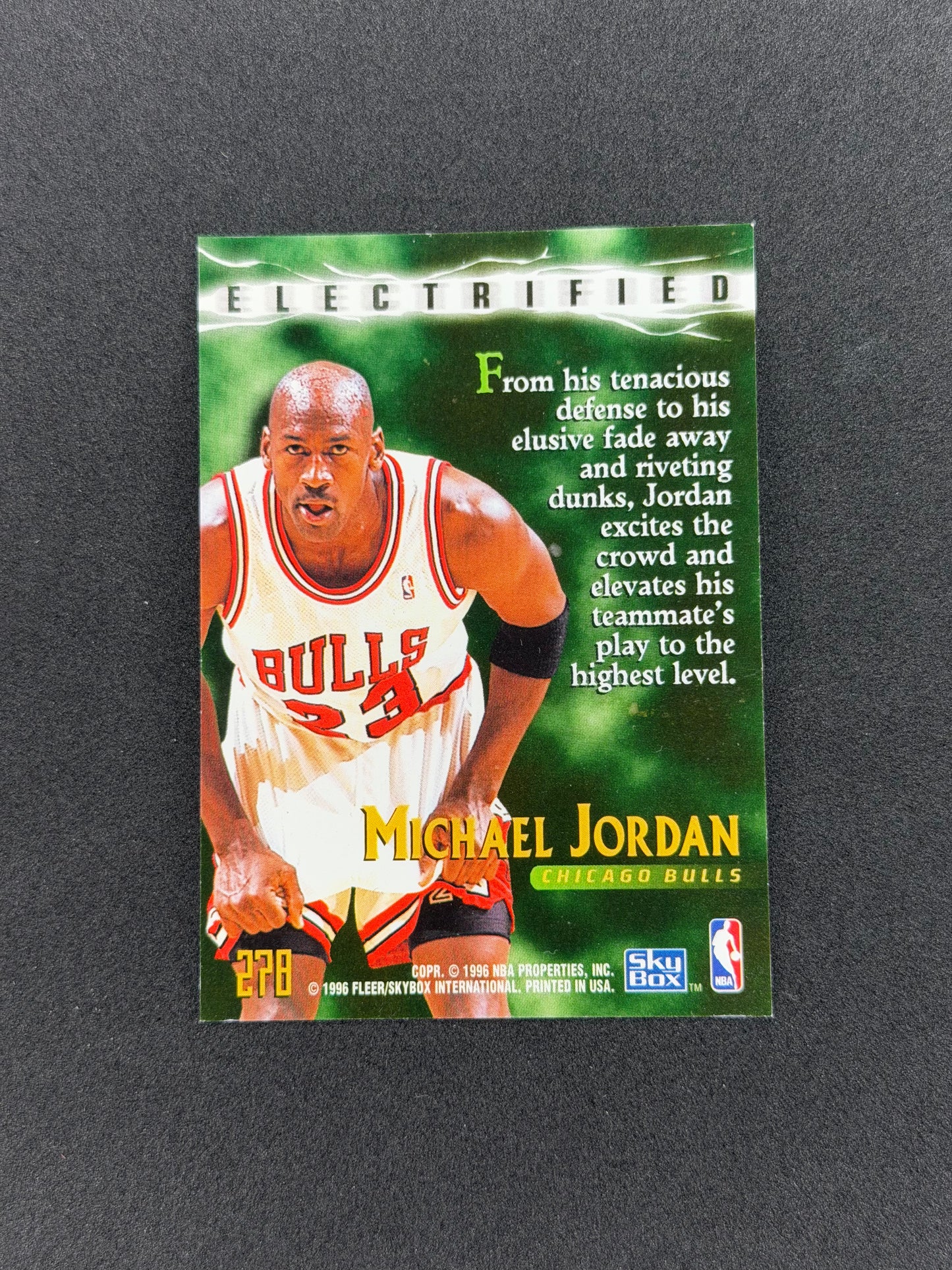 Michael Jordan #278 1995 Skybox Premium Electrified