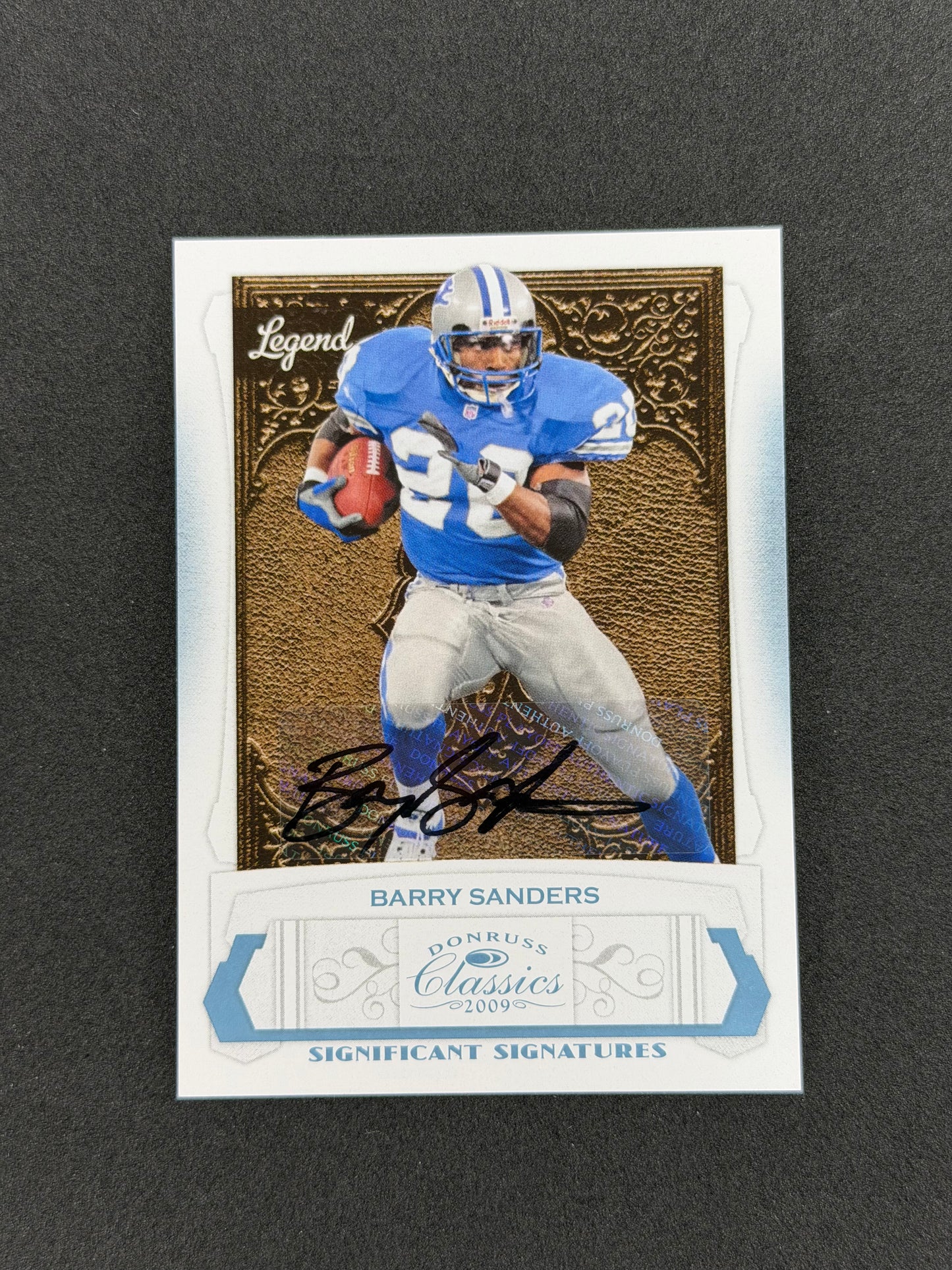 Barry Sanders Significant Signatures Platinum #103 2009 Panini Donruss Classics #/15