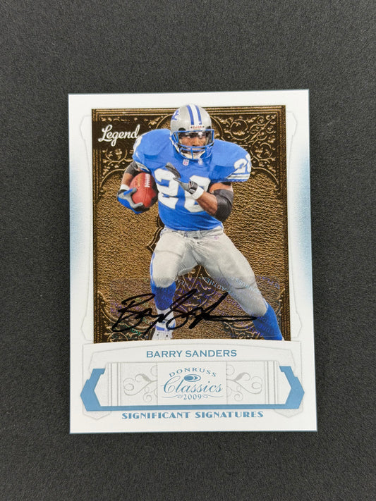 Barry Sanders Significant Signatures Platinum #103 2009 Panini Donruss Classics #/15