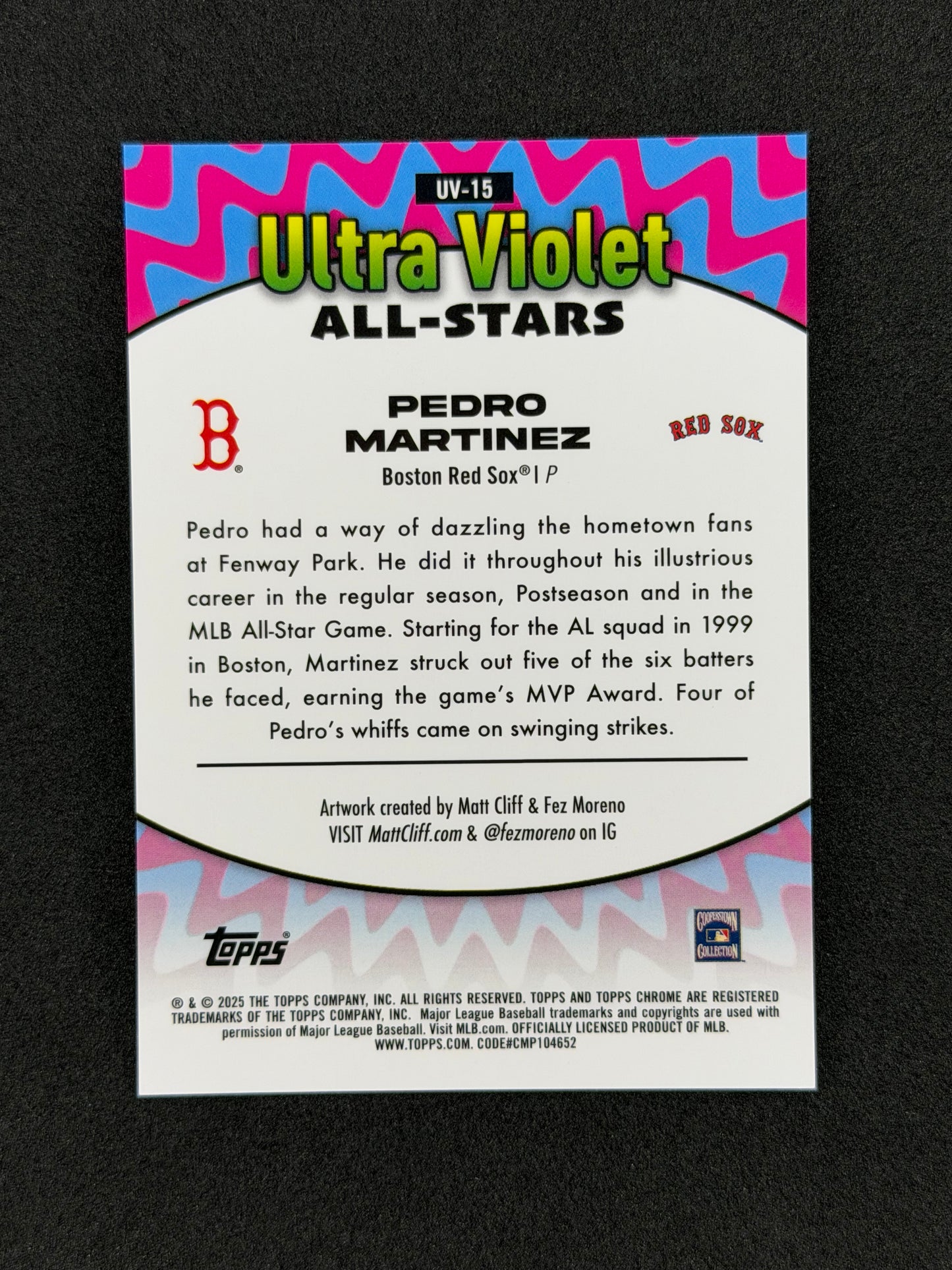 Pedro Martinez [Black Refractor] #UV-15 2025 Topps Chrome Ultra Violet All Stars #/10
