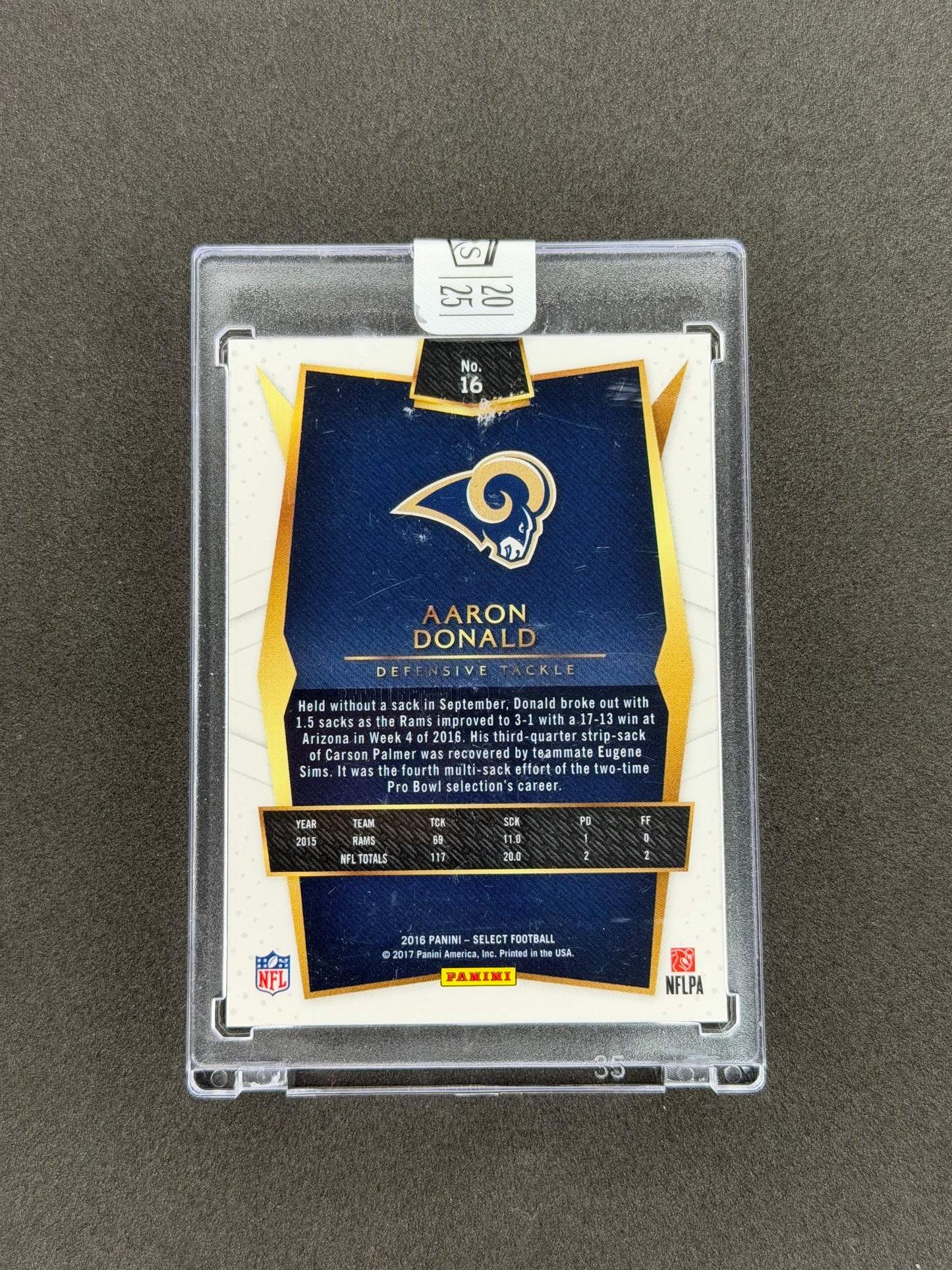 Aaron Donald 2025 Panini Honors Auto Hand-Numbered #2/2 Select Red