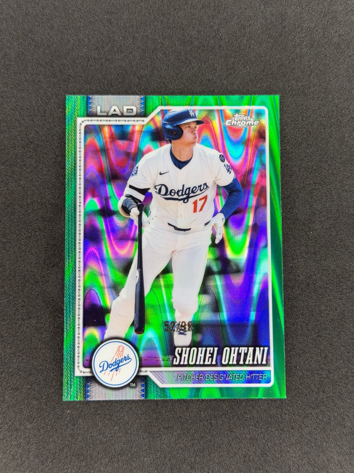 2026 Topps Chrome Shohei Ohtani #1 Green Raywave #/99