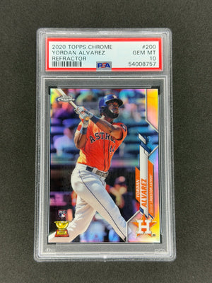 2020 Topps Chrome Yordan Alvarez #200 Refractor PSA 10 RC