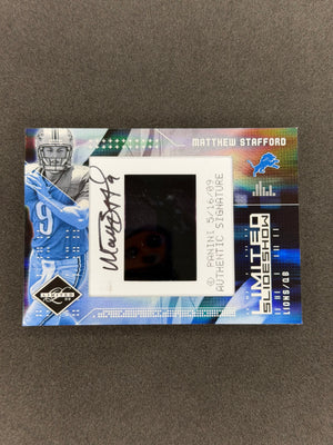 2009 Donruss Limited Matthew Stafford Slideshow Auto #/50 RC