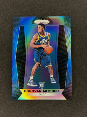 2017-18 Prizm Basketball Donovan Mitchell #117 Blue #/199 RC