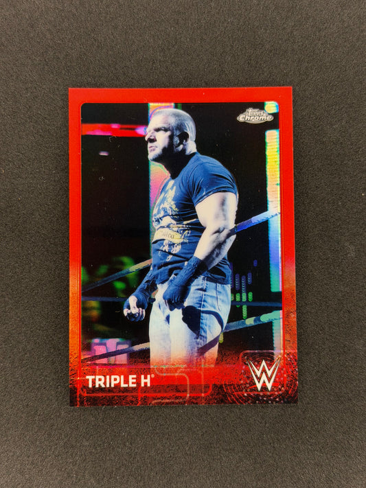 2015 Topps Chrome WWE Triple H #72 Red #/5