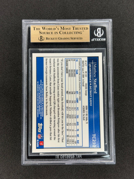 2009 Topps Chrome Matthew Stafford #TC210 Base RC BGS 9.5