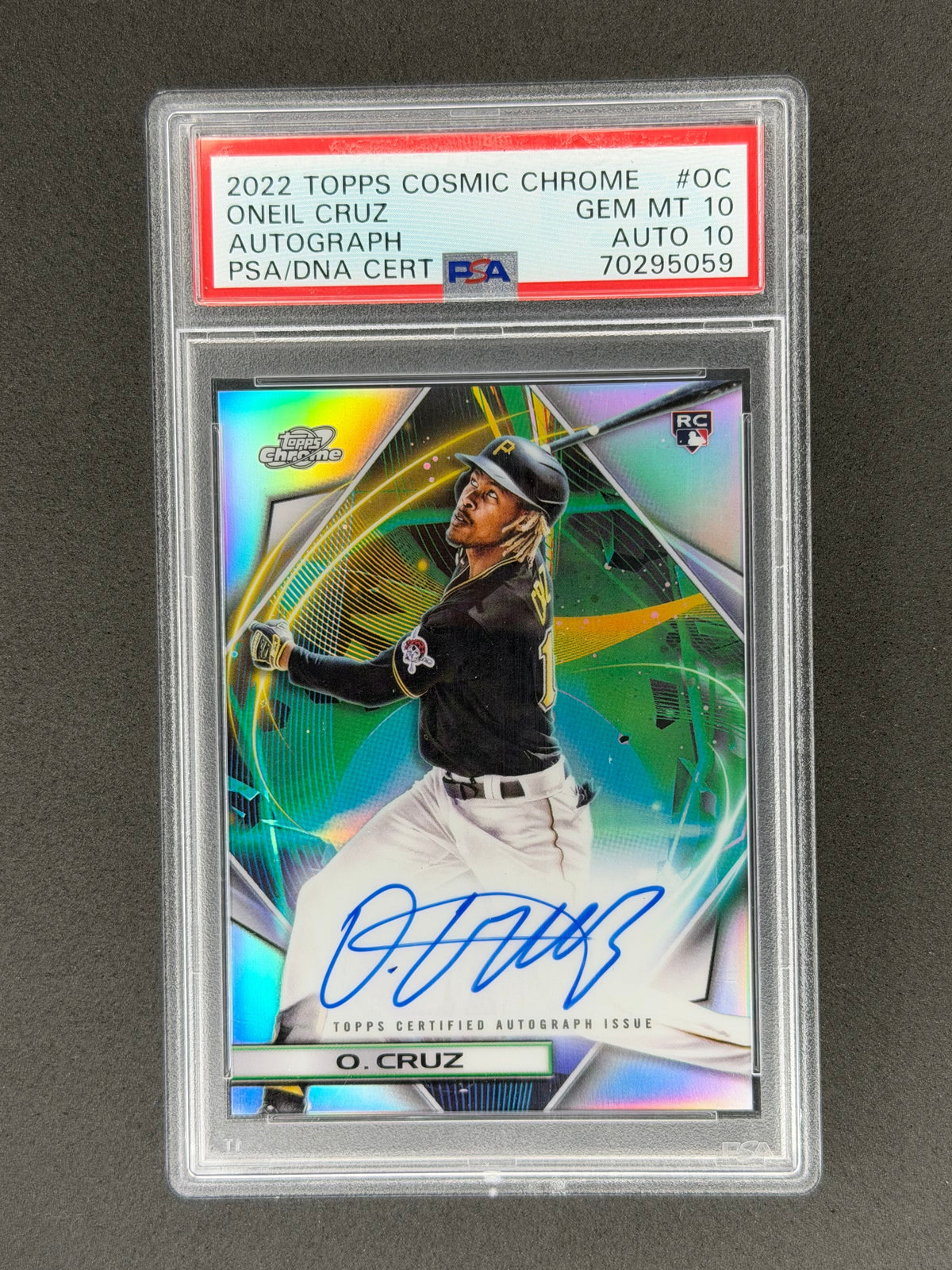 2022 Topps Cosmic Chrome Oneil Cruz CCA-OC Auto PSA 10 Auto 10